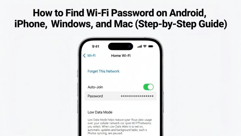 How to Find Wi-Fi Password on Android, iPhone, Windows, and Mac
