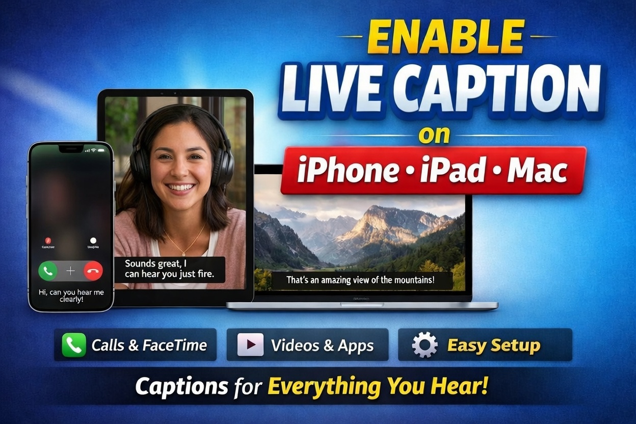 How to Enable Live Caption on iPhone, iPad, and Mac