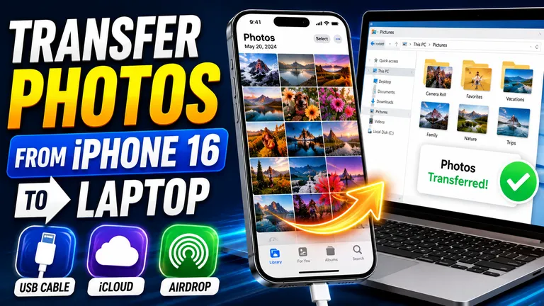 How to Transfer Photos from iPhone 16 to Your Laptop