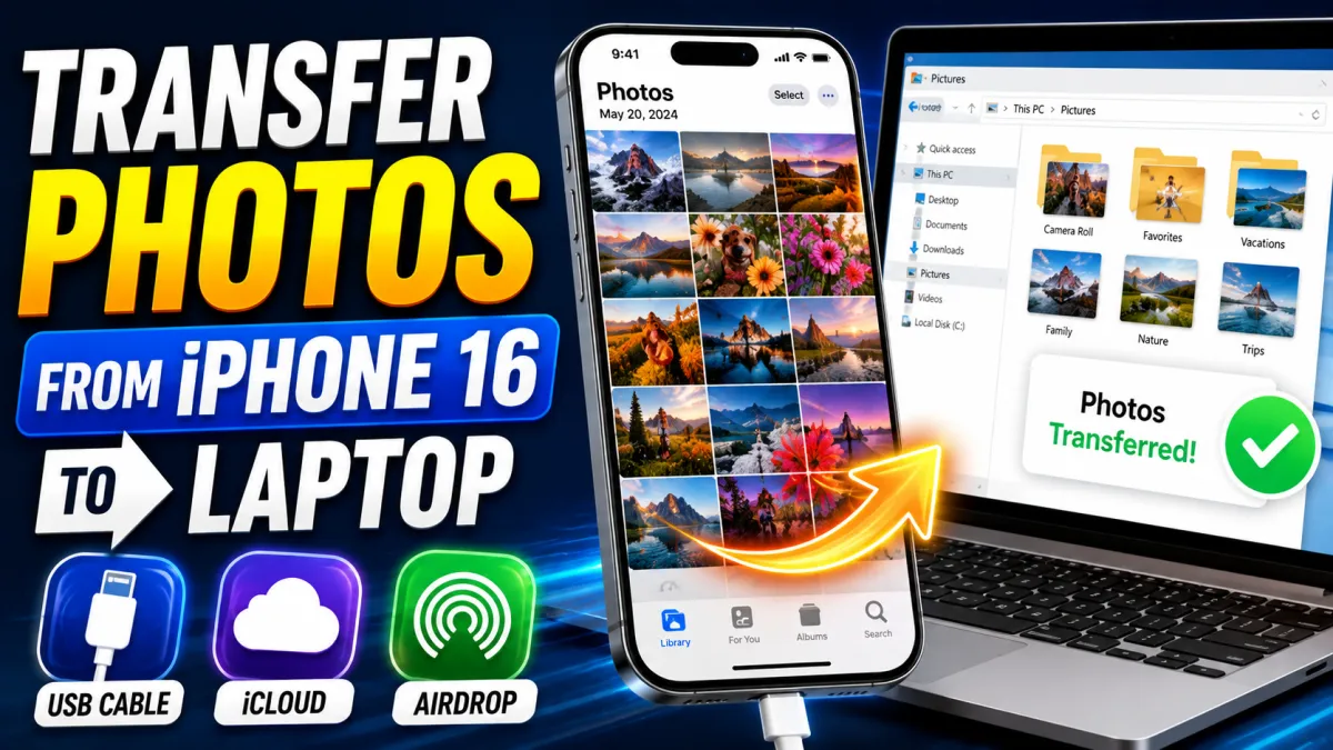 How to Transfer Photos from iPhone 16 to Your Laptop